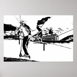 Mein Leben ist Skateboarden und Spottern Poster