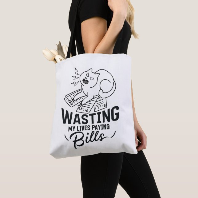 Mein Leben vergeuden witziges Katzen-Design (Von Nahem)