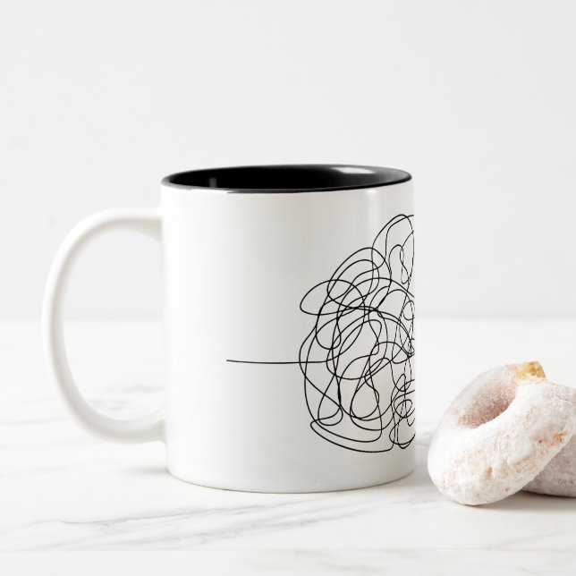 Mein Leben Zweifarbige Tasse (Mit Donut)