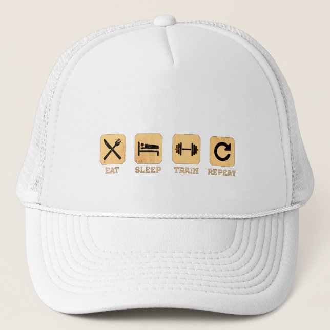 Mein Lebensstil aß schlafenden Zug Wiederholung Tr Truckerkappe (Vorderseite)