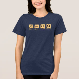 Mein Lebensstil isst schlafenden Zug wiederholen Tri-Blend Shirt