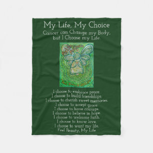 Mein Lebenswahlkrebs-Gedicht Angel Fleece Blanket