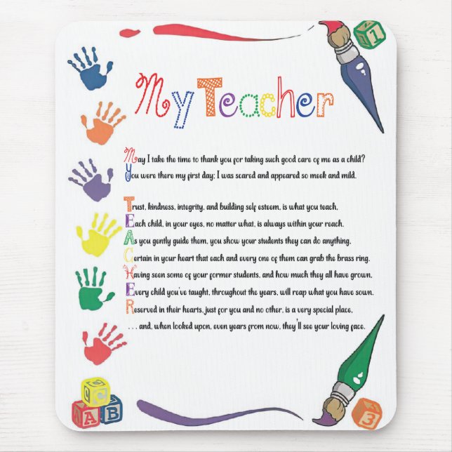Mein Lehrer Mousepad (Vorne)