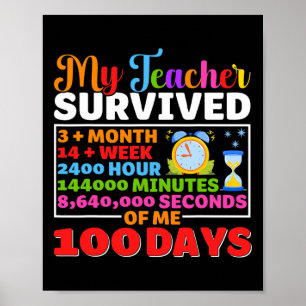 Mein Lehrer überlebt 100 Tage Spaß 100 Tage Poster