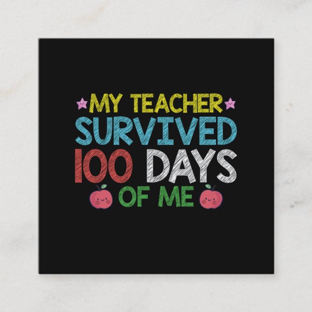 Mein Lehrer überlebte den 100. Tag meiner Schule (Vorderseite)