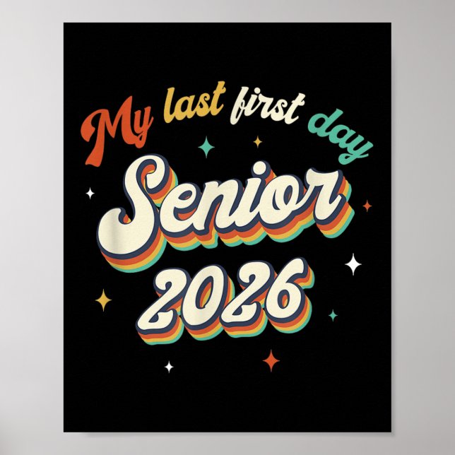 Mein letzter erster Senior 2026 zurück in die Vint Poster (Vorne)