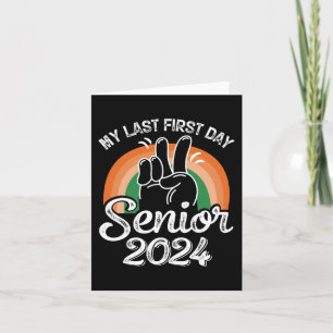 Mein letzter erster Tag Senior 2024 Retro Vintage Karte