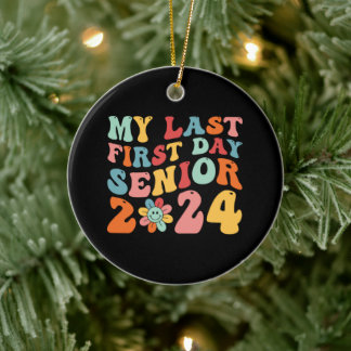 Mein letzter Tag im Senior 2024 Keramik Ornament