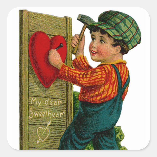 Mein lieber Schätzchen Quadratischer Aufkleber (Vorderseite)