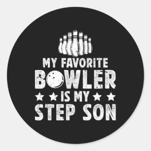 Mein Liebling Bowler Stepdad Bowling Stepdad von e Runder Aufkleber