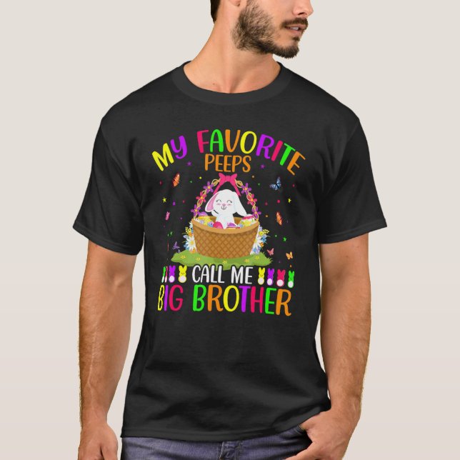 Mein Liebling nennt mich Big Brother Bunny Osterta T-Shirt (Vorderseite)