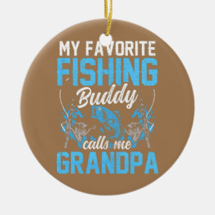 Mein Lieblings-Angelbuddy nennt mich Grandpa Fishe Keramik Ornament