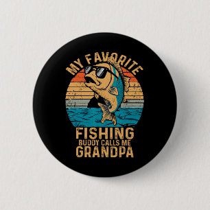 Mein Lieblings-Angelbuddy nennt mich Grandpa Funny Button