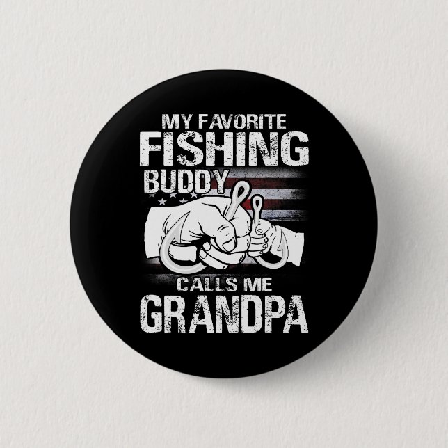 Mein Lieblings-Angelbuddy nennt mich Opa Button (Vorderseite)