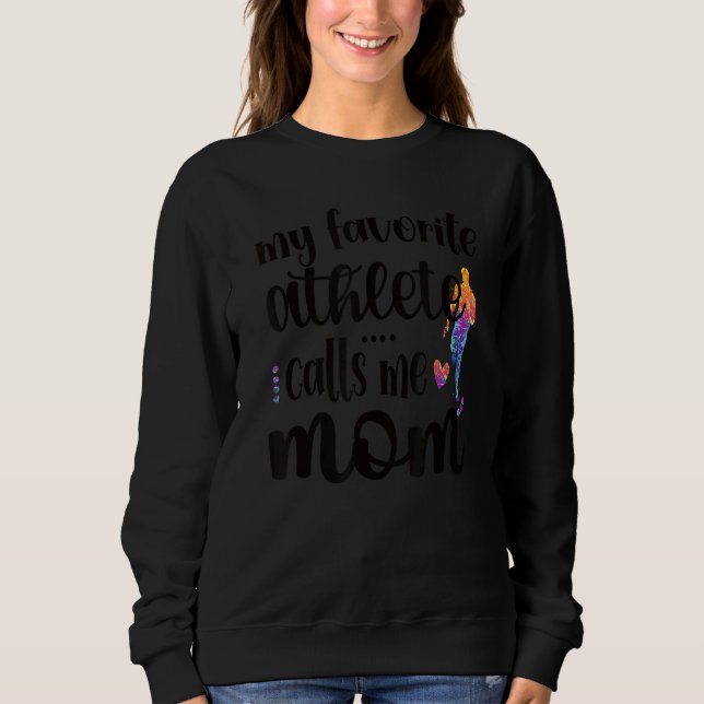 Mein Lieblings-Athlet nennt mich Mama Stolz Track  Sweatshirt (Vorderseite)