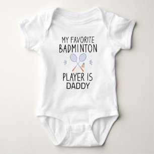 Mein Lieblings-Badminton-Spieler ist Daddy - Badmi Baby Strampler