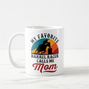 Mein Lieblings-Barrel-Racer nennt mich Mama Retro Kaffeetasse