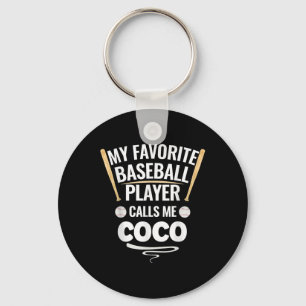 Mein Lieblings-Baseball-Spieler nennt mich Coco Schlüsselanhänger