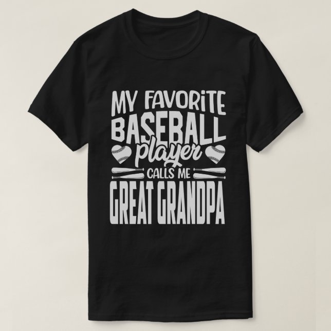 Mein Lieblings-Baseball-Spieler nennt mich GROT GR T-Shirt (Design vorne)