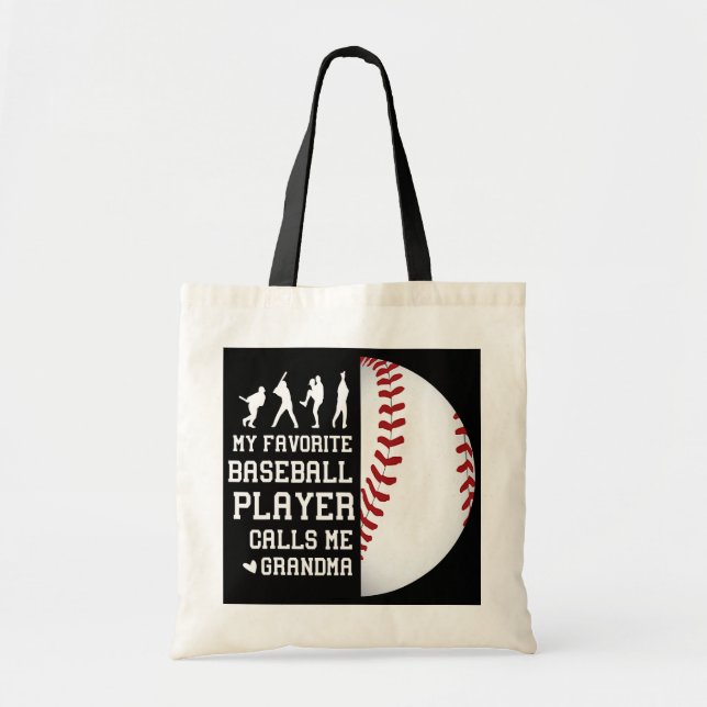 Mein Lieblings-Baseball-Spieler nennt mich Oma Tragetasche (Vorne)