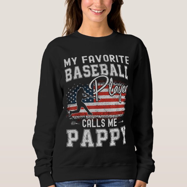 Mein Lieblings-Baseballspieler appelliert an Ameri Sweatshirt (Vorderseite)