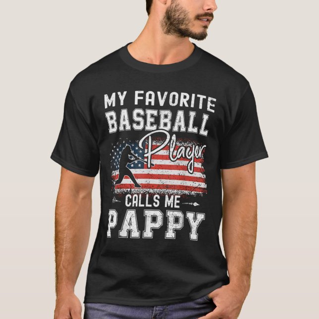 Mein Lieblings-Baseballspieler appelliert an Ameri T-Shirt (Vorderseite)