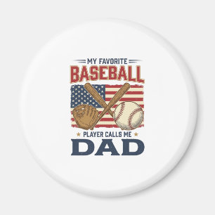 Mein Lieblings-Baseballspieler nennt mich Papa Vin Magnet