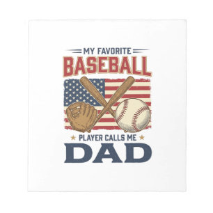 Mein Lieblings-Baseballspieler nennt mich Papa Vin Notizblock