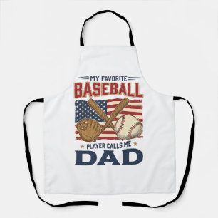 Mein Lieblings-Baseballspieler nennt mich Papa Vin Schürze