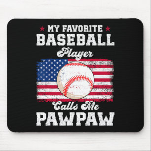 Mein Lieblings-Baseballspieler nennt mich Pawpaw-F Mousepad