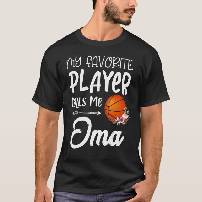 Mein Lieblings-Basketball-Spieler nennt mich Oma T-Shirt (Vorderseite)