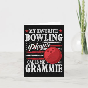 Mein Lieblings-Bowling-Player nennt mich Grammie U Karte