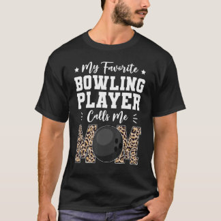 Mein Lieblings-Bowling-Player nennt mich Mama Mütt T-Shirt