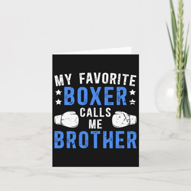 Mein Lieblings-Boxer nennt mich Bruder Boxbrother Karte (Vorderseite)