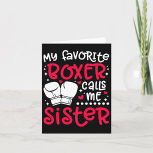Mein Lieblings-Boxer nennt mich Schwester Boxing S Karte