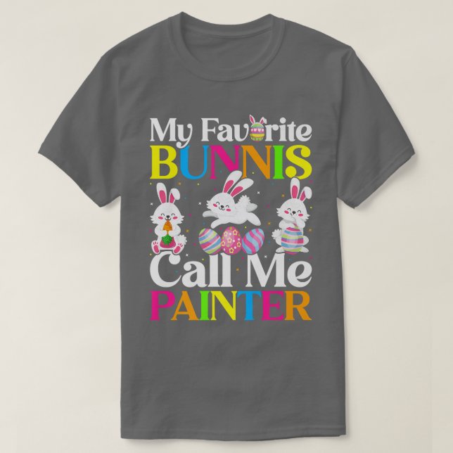 Mein Lieblings-Bunny nennt mich Maler Ostern  T-Shirt (Design vorne)