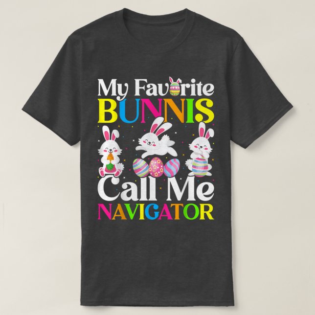 Mein Lieblings-Bunny nennt mich Seefahrer Ostern  T-Shirt (Design vorne)
