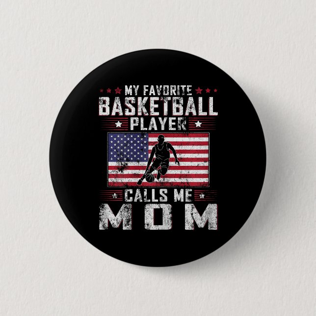 Mein Lieblings-Bysketbyll-Player ruft mich Mama Mu Button (Vorderseite)