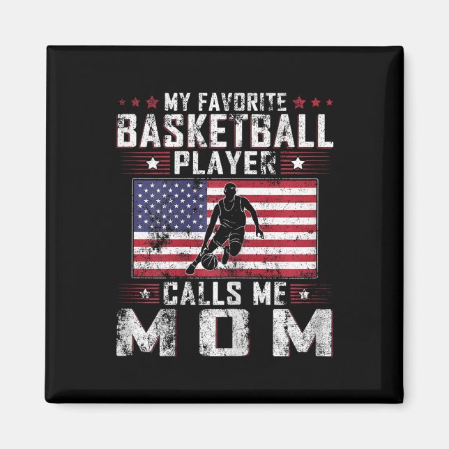 Mein Lieblings-Bysketbyll-Player ruft mich Mama Mu Magnet (Vorne)