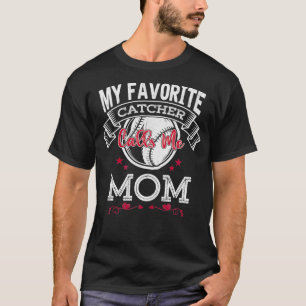 Mein Lieblings-Catcher nennt mich Mama lustige Sof T-Shirt