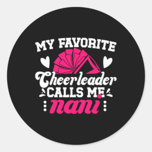 Mein Lieblings-Cheerleader Nani Cheer Nani Cheerle Runder Aufkleber