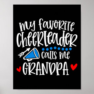 Mein Lieblings-Cheerleader nennt mich Opa Funny Ch Poster