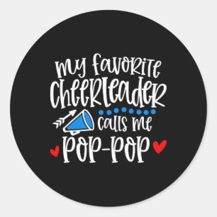Mein Lieblings-Cheerleader nennt mich Pop-Pop lust Runder Aufkleber