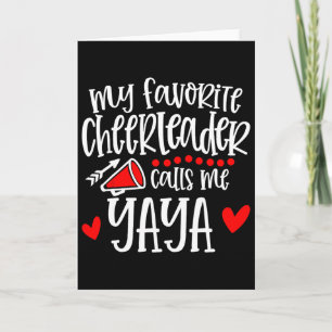 Mein Lieblings-Cheerleader nennt mich Yaya Lustige Karte
