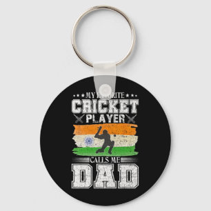 Mein Lieblings-Cricket-Spieler nennt mich Dad Indi Schlüsselanhänger
