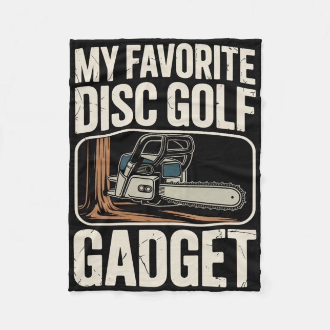 Mein Lieblings-Disc-Golf-Gadget Lustiges Disc Golf Fleecedecke (Vorderseite)