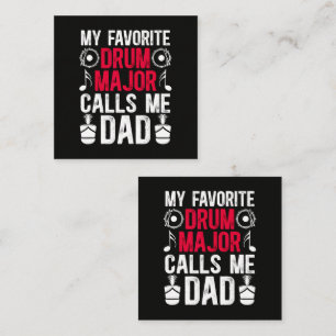 Mein Lieblings Drum Major Dad Eines Drums Quadratische Visitenkarte