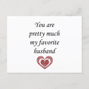 Mein Lieblings-Ehemann Valentinstag Postkarte