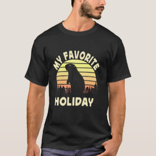 Mein Lieblings-Feiertag Murmeltier Sonnenuntergang T-Shirt