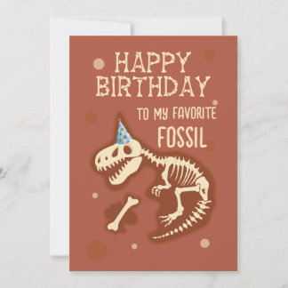 Mein Lieblings-Fossil-Geburtstagsgrüßen Einladung